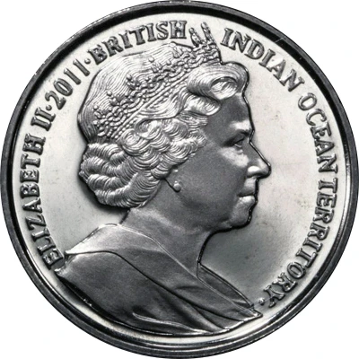 2 Pounds - Elizabeth II Royal Wedding; Silver front