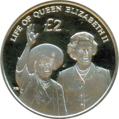 2 Pounds - Elizabeth II The Queen Mother; Silver back