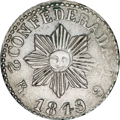 2 Reales 8 Pointed Sun back