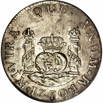 2 Reales - Charles III arms back