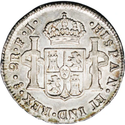 2 Reales - Charles IV bust of Charles IV back