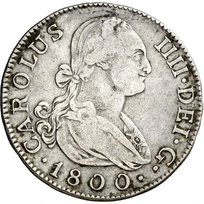 2 Reales - Charles IV front