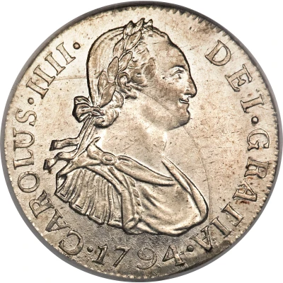 2 Reales - Charles IV front