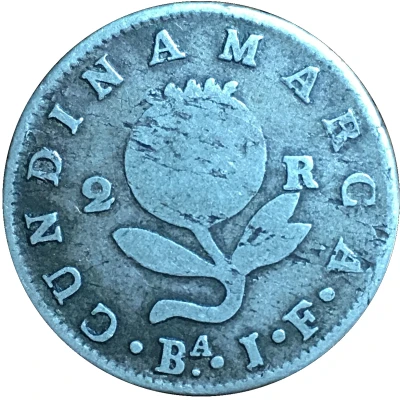 2 Reales Countermarked Coinage ND back