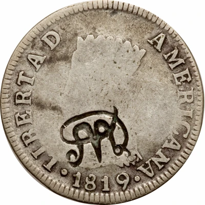 2 Reales Countermarked Coinage front