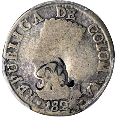 2 Reales Counterstamped front