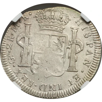 2 Reales - Ferdinand VII Guadalajara - Royalist Coinage back