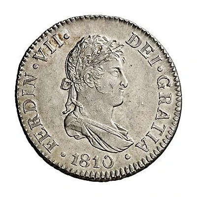 2 Reales - Ferdinand VII Laureate bust front