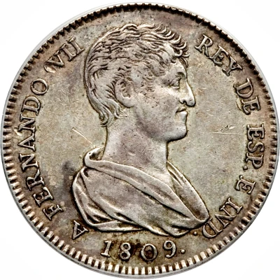 2 Reales - Ferdinand VII Valencia front