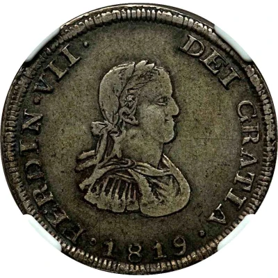 2 Reales - Ferdinand VII Zacatecas - Royalist Coinage front