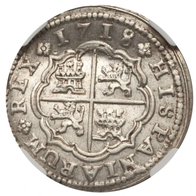 2 Reales - Philip V Cuenca back