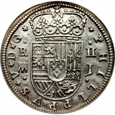 2 Reales - Philip V Segovia front