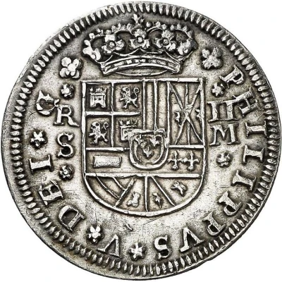 2 Reales - Philip V Seville mint; 2nd type; DEI · G front