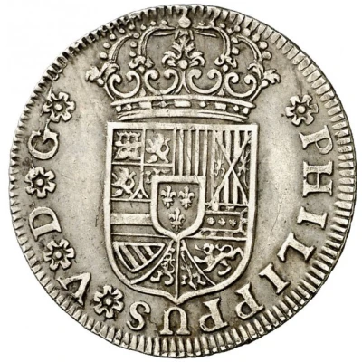 2 Reales - Philip V Seville mint; no initials front