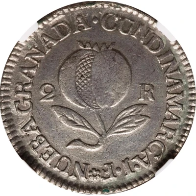 2 Reales Pre-republican - Cundinamarca front