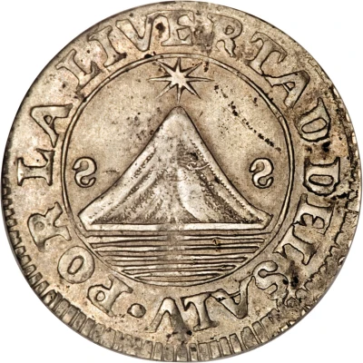 2 Reales Provisional coinage front