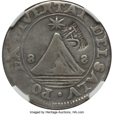 2 Reales SAP - Counter-marked coinage ND front