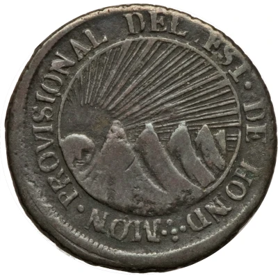 2 Reales State of Honduras - Provisional front