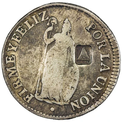 2 Reales Type III Countermark ND front