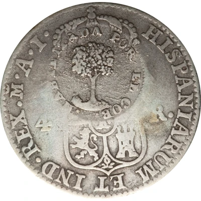 2 Reales Type III Counterstamp ND back