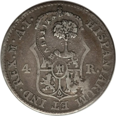 2 Reales Type III Counterstamp ND back