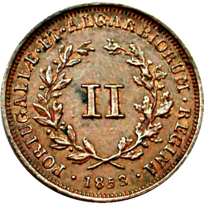 2 Réis - Maria II Colonial Coinage back