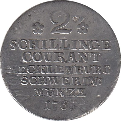 2 Schillings Courant - Frederick II back