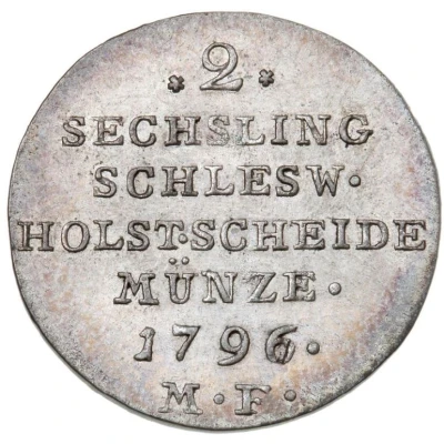 2 Sechsling - Christian VII back