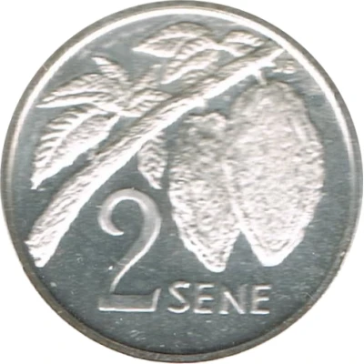 2 Sene - Tanumafili II Silver Proof issue back