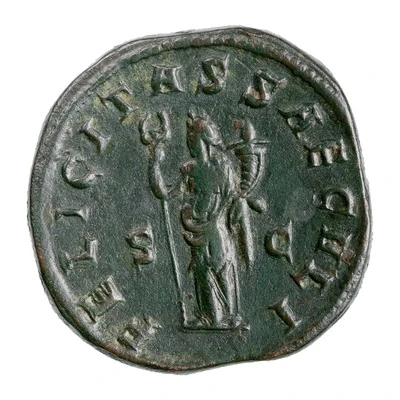2 Sestertii - Trajan Decius FELICITAS SAECVLI S C; Felicitas back