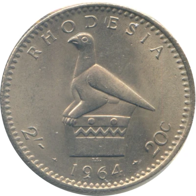 2 Shillings / 20 Cents - Elizabeth II 2nd portrait back