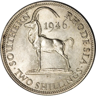 2 Shillings - George VI back