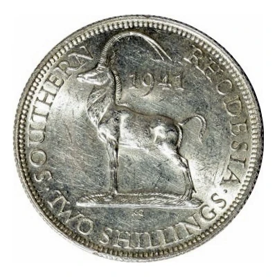 2 Shillings - George VI back