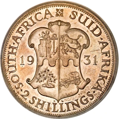 2 Shillings - George V back