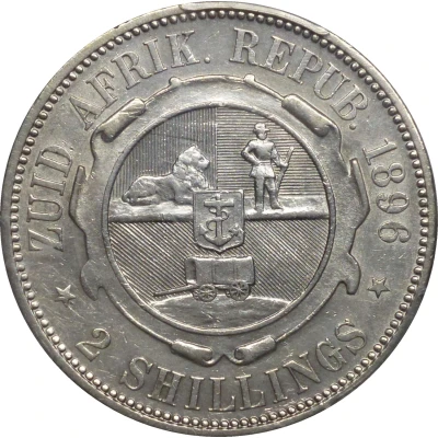 2 Shillings Zuid Afrikaansche Republiek back