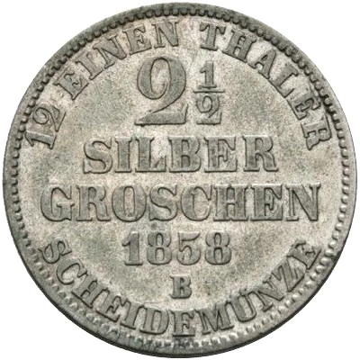 2½ Silbergroschen - Paul Frederick August back