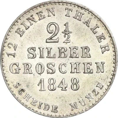 2½ Silbergroschen - Paul Frederick August back