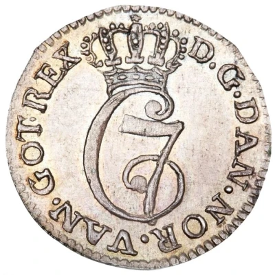 2 Skilling Dansk - Christian VII front