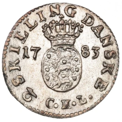 2 Skilling Dansk - Christian VII back