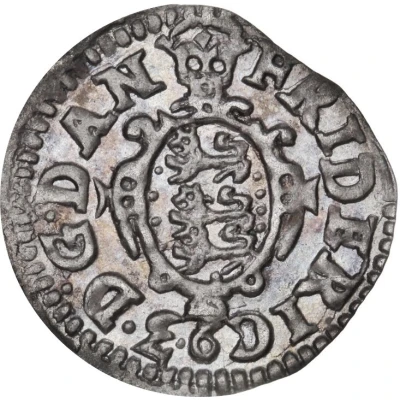 2 Skilling Dansk - Frederik III Shield type IIa front