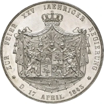 2 Thalers / 3½ Gulden - Henry LXII Silver Jubilee back