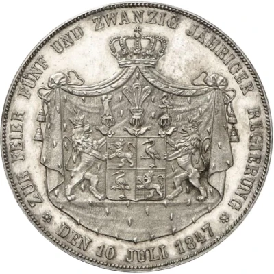 2 Thalers / 3½ Gulden - Henry LXXII Silber Jubilee back