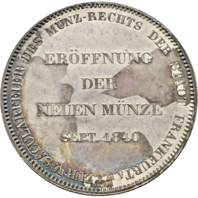 2 Thalers / 3½ Gulden Opening of the new front