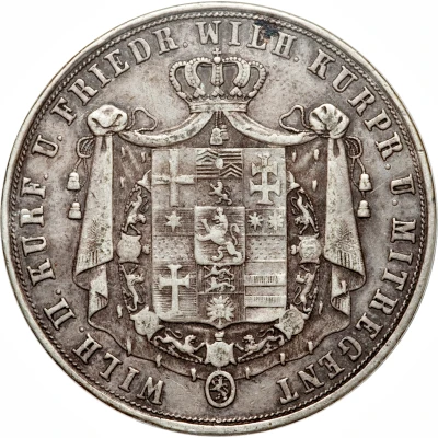 2 Thalers / 3½ Gulden - William II and Frederick William front