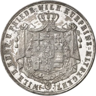 2 Thalers / 3½ Gulden - William II and Frederick William front