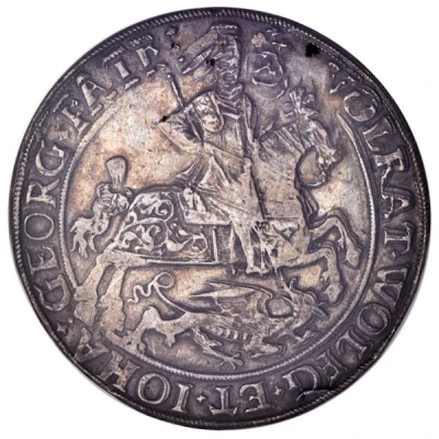 2 Thalers - Volrat VI, Wolfgang III and John George II front