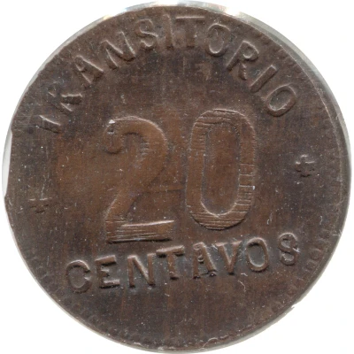 20 Centavos Chiconcuatla back