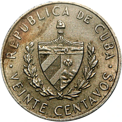 20 Centavos José Martí front