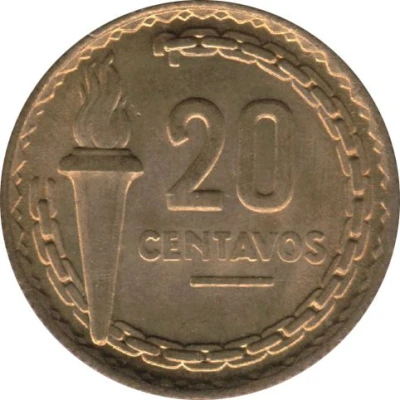 20 Centavos Mariscal Castilla back