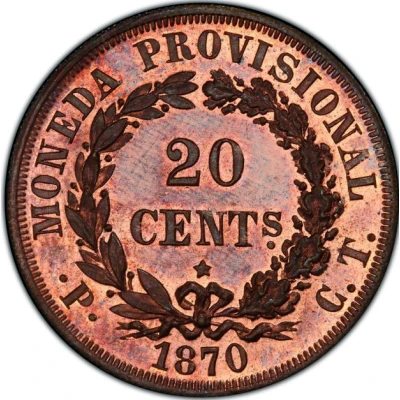 20 Centavos Pattern back